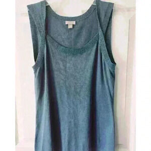 J Jill Silk And Cotton Blue Tank Top. Size XS